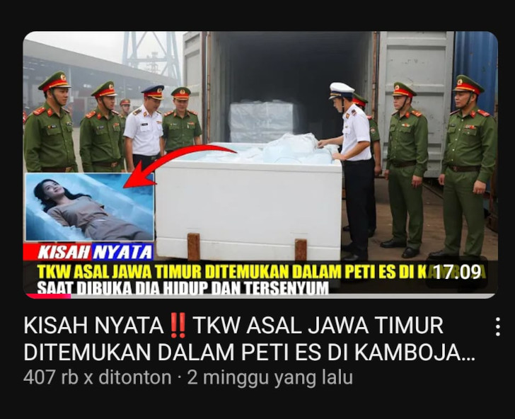 Hoaks: Video Pekerja Migran Indonesia Asal Jember Ditemukan Dalam Peti Es di Vietnam, Ini Faktanya